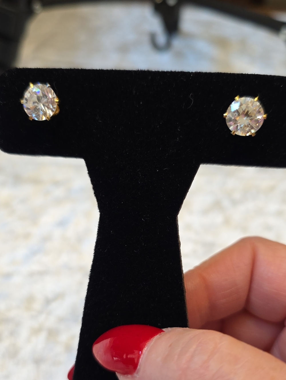 Classic Round CZ Stud Coquette Girl Earrings